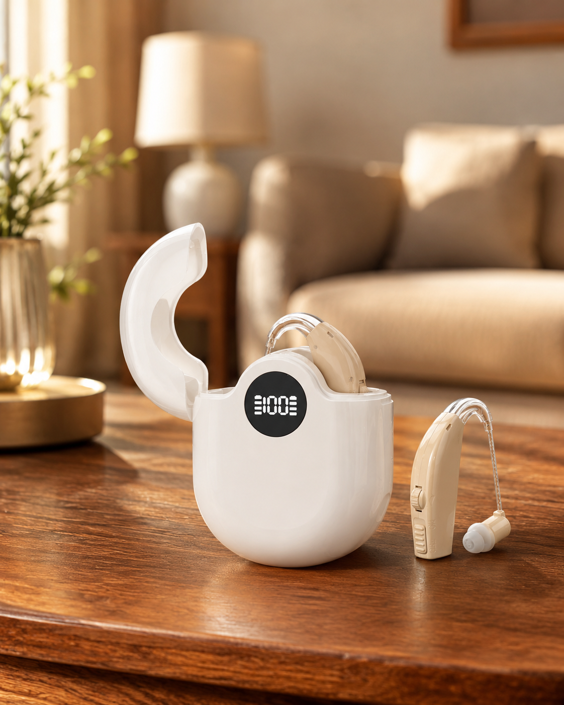 Rechargeable Digital Hearing Aid – Bluetooth & Noise Reduction