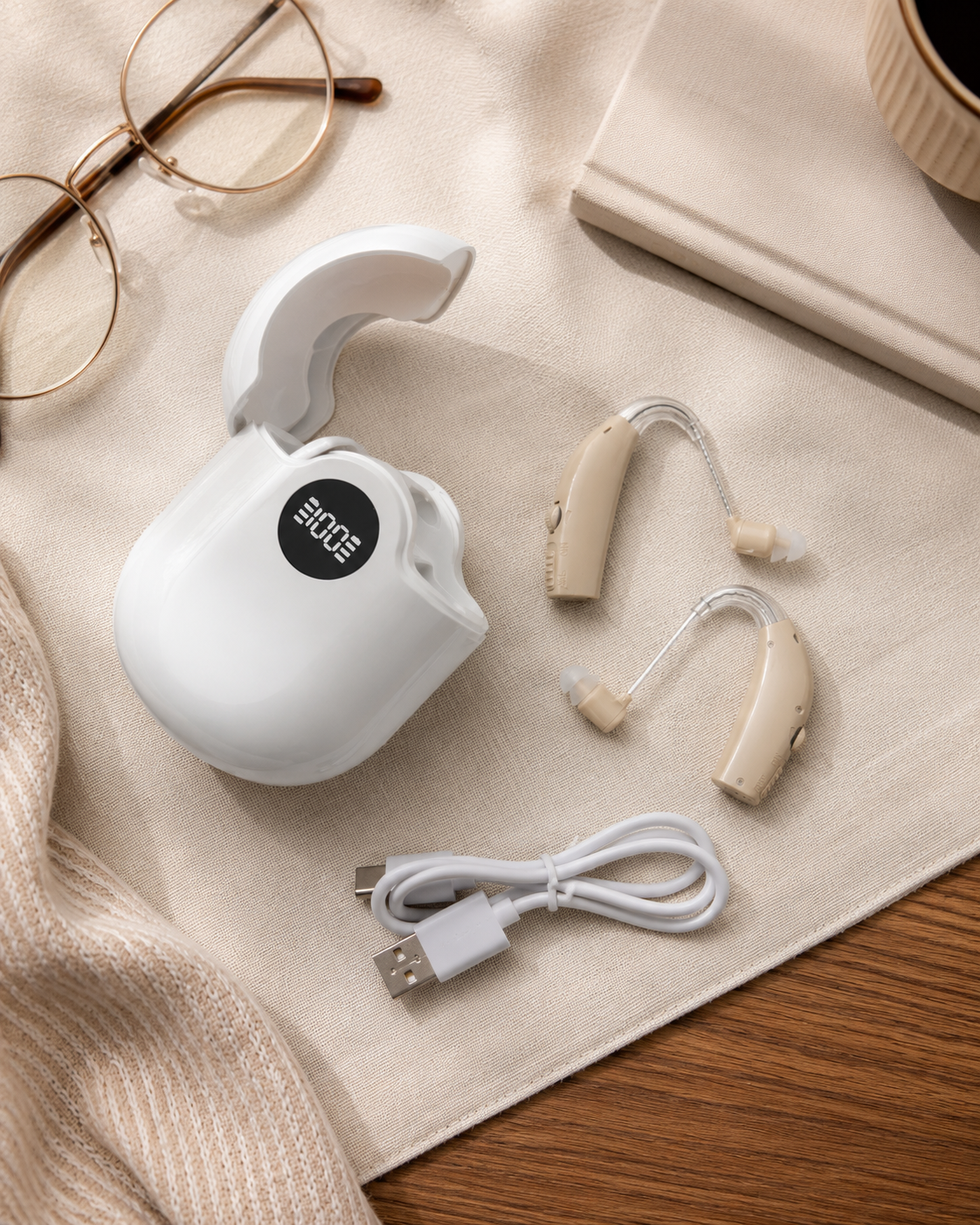 Rechargeable Digital Hearing Aid – Bluetooth & Noise Reduction